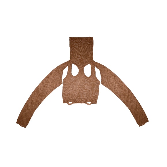 Darker Wavs Knit Cutout Turtleneck Sweater - Picture 1 of 8